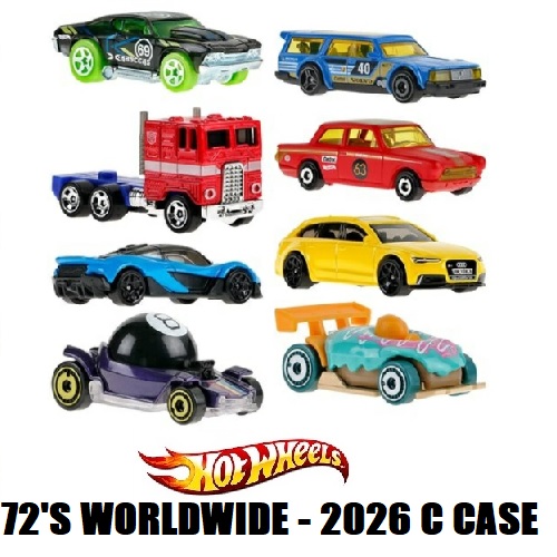 MHWC4982-99NC - LATEST X72 HOTWHEELS BASIC 2026 WORLDWIDE ASSORTMENT OF 72 WAVE 3