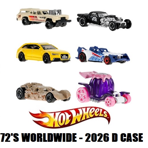 MHWC4982-99ND - LATEST X72 HOTWHEELS BASIC 2026 WORLDWIDE ASSORTMENT OF 72 WAVE 4