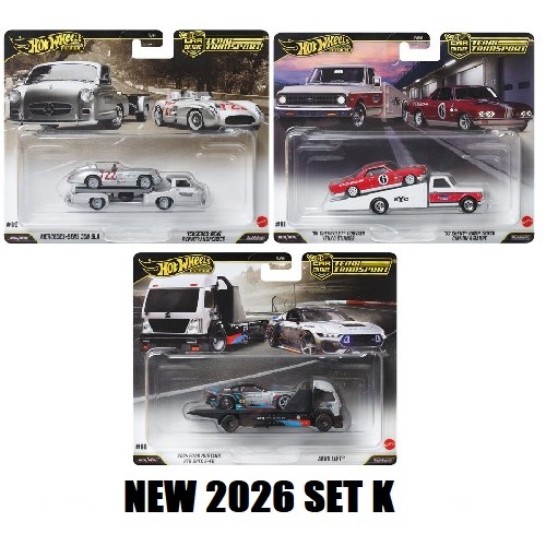 MHWFLF56-957K - X4 HOTWHEELS TEAM TRANSPORTERS ASSORTMENT 2026 SET K MHWFLF56-957K - X4 HOTWHEELS TEAM TRANSPORTERS ASSORTMENT 2026 SET K