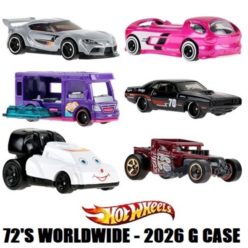 MHWC4982-99NG - LATEST X72 HOTWHEELS BASIC 2026 WORLDWIDE ASSORTMENT OF 72 WAVE 7