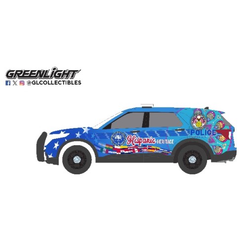 GL30554 - 1/64 HOT PURSUIT - 2022 FORD POLICE INTERCEPTOR UTILITY - MIAMI POLICE DEPARTMENT HISPANIC HERITAGE MONTH TRIBUTE