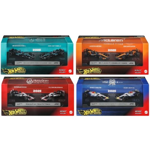 MHWJMM89-956A - 956A X4 HOTWHEELS FORMULA 1 2-PACK 2026 MIX 1