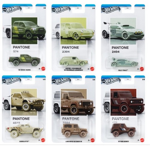 MHWJKY47-956B - x10 HOTWHEELS SILVER SERIES PANTONE B ASSORTMENT MIX 2