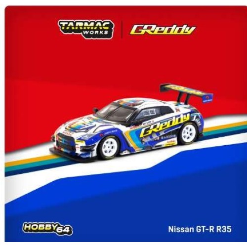 TCT64005GDY - 1/64 NISSAN GT-R R35 TRUST E-RACING, BLUE/YELLOW/WHITE