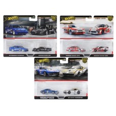 MHWHBL96-9C6N - X8 1/64 HOTWHEELS PREMIUM 2 PACK ASST (IMPORTER LABELS ON PRODUCT)