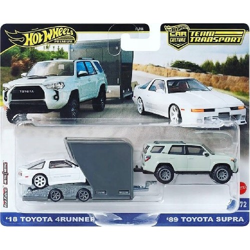 MHWFLF56-HRV37 - HOT WHEELS TEAM TRANSPORT '18 TOYOTA 4RUNNER '89 TOYOTA SUPRA #72 MHWFLF56-HRV37 - HOT WHEELS TEAM TRANSPORT '18 TOYOTA 4RUNNER '89 TOYOTA SUPRA #72