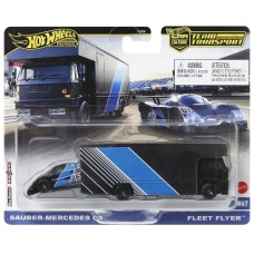 MHWFLF56-HRV41 - HOT WHEELS TEAM TRANSPORT SAUBER-MERCEDES C9 FLEET FLYER #67