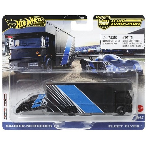 MHWFLF56-HRV41 - HOT WHEELS TEAM TRANSPORT SAUBER-MERCEDES C9 FLEET FLYER #67