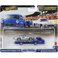 MHWFLF56-HRV48 - HOT WHEELS TEAM TRANSPORT MERCEDES-BENZ 300 SL AND '55 BLAUES WUNDER #70