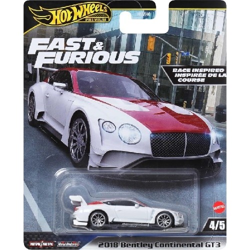 MHWHNW46-HVR63 - HOT WHEELS FAST AND FURIOUS 2018 BENTLEY CONTINENTAL GT3 4/5