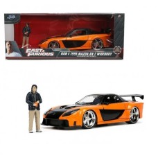 JAD33174 - 1/24 1995 MAZDA RX-7 WIDEBODY W/HAN FIGURE FAST AND FURIOUS TOKYO DRIFT