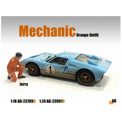 AD23789O - 1/18 MECHANIC JERRY, ORANGE (CAR NOT INCLUDED)