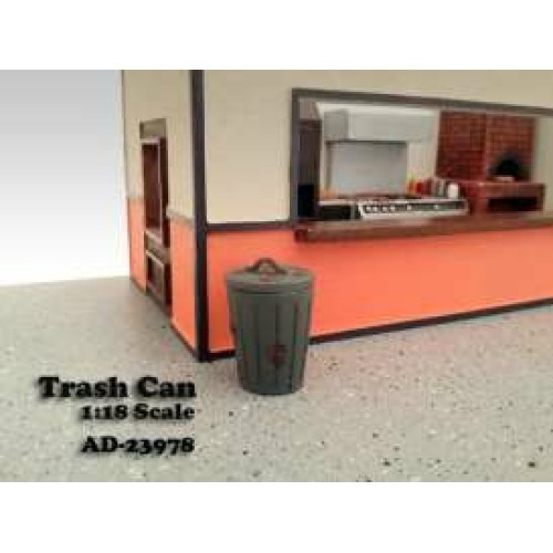 AD23978 - 1/18 SET WITH 2 TRASH CANS