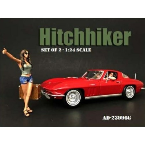 AD23996G - 1/24 HITCHHIKER SET. SET INCLUDE 1X DRIVER AND 1X HITCHHIKING GIRL