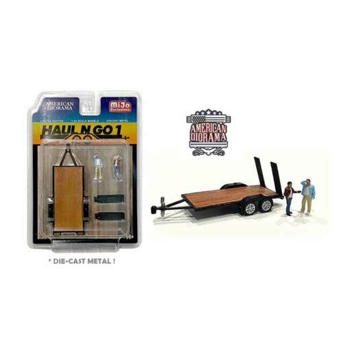 AD38377 - 1/64 HAUL AND GO TRAILER SET 1 WITH 2 FIGURES