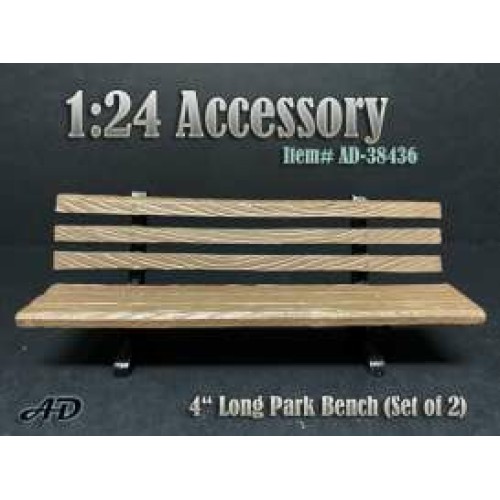 AD38436 - 1/24 SET OF 2 BENCHES (4 INCH LONG)
