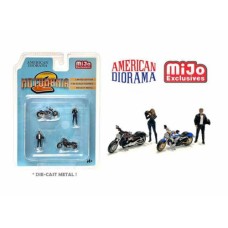 AD76490 - 1/64 MOTO MANIA FIGURE SET INCLUDING 2 1/64 BIKES