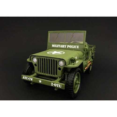 AD77406 - 1/18 1944 JEEP WILLYS MILITARY POLICE, GREEN