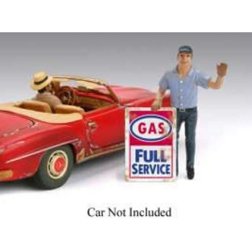 AD77707 - 1/18 GAS STATION ATTENDANT ERIC (CAR AND DRIVER FIGURE NOT INCLUDED).