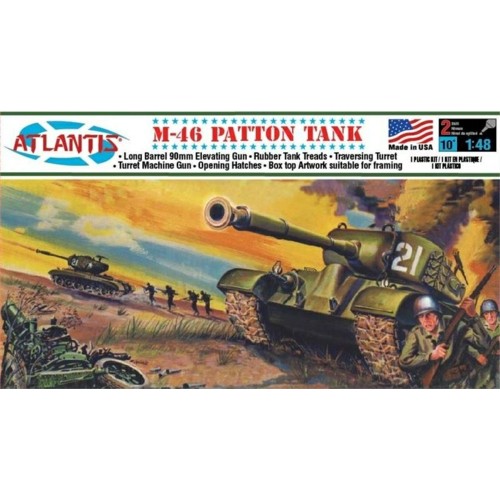 AMCA301 - 1/48 US M46 US PATTON TANK (PLASTIC KIT)