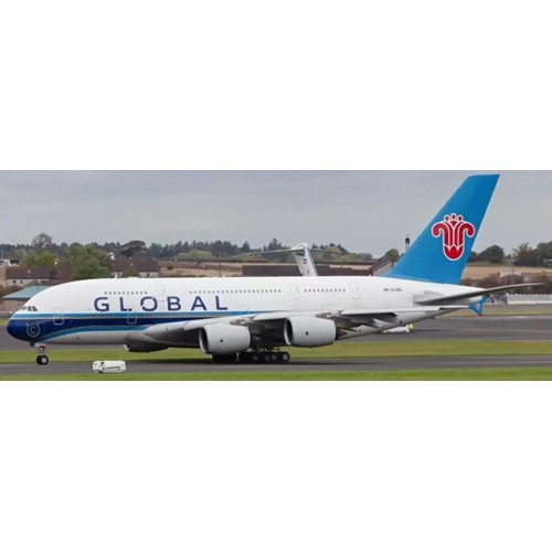 AV4362 - 1/400 9H-GLOBL GLOBAL AIRLINES AIRBUS A380-841 WITH METAL STAND DETACHABLE GEAR