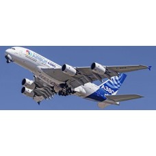 AV4377 - 1/400 F-WWOW AIRBUS INDUSTRIE AIRBUS A380 50 YEARS PIONEERING PROGRESS WITH METAL STAND DETACHABLE GEAR