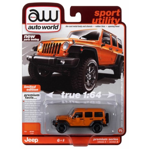 AW64402A-3 - 1/64 2013 JEEP WRANGLER UNLIMITED MOAB EDITION CRUSH ORANGE