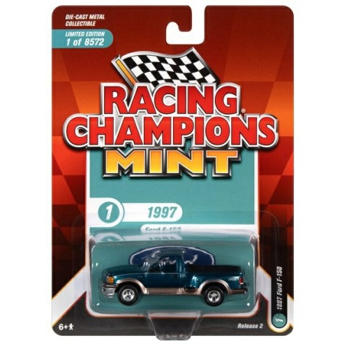 AWRC015-1 - 1/64 RACING CHAMPIONS MINT 2022 RELEASE 2 1997 FORD F-150 TRUCK CAYMEN BLUE POLY