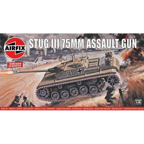 AX01306V - 1/76 STUG III 75MM ASSAULT GUN (VINTAGE CLASSICS) (PLASTIC KIT)