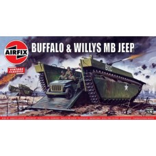 AX02302V - 1/76 BUFFALO AMPHIBIAN LVT AND JEEP (PLASTIC KIT)
