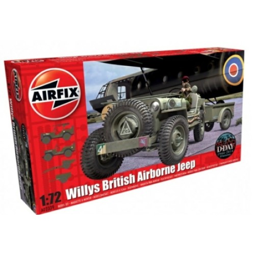 AX02339 - 1/76 WILLYS JEEP TRAILER AND HOWITZER (PLASTIC KIT)