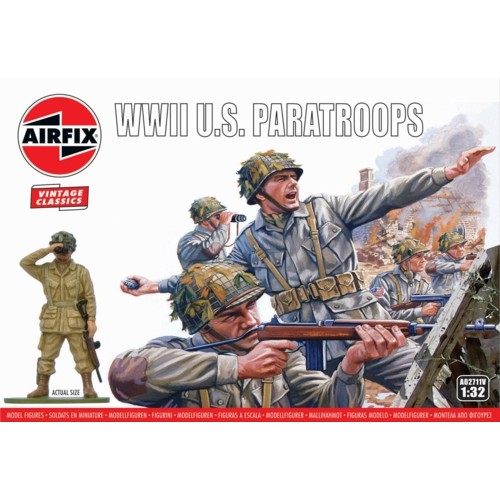 AX02711V - 1/32 WWII U.S. PARATROOPS (PLASTIC KIT)