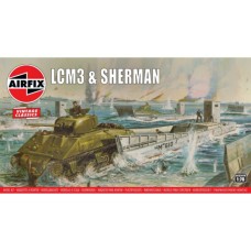 AX03301V - 1/76 LCM3 AND SHERMAN TANK (PLASTIC KIT)