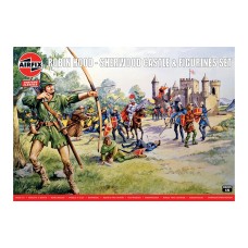 AX06702V - 1/76 ROBIN HOOD - SHERWOOD CASTLE AND FIGURINES SET (PLASTIC KIT)