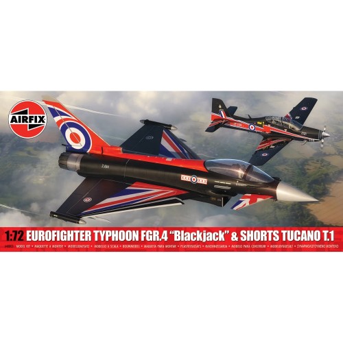 AX40003 - 1/72 TWIN PACK - EUROFIGHTER TYPHOON FGR.4 (BLACKJACK) AND SHORTS TUCANO T.1 (PLASTIC KIT)