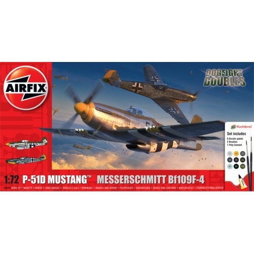 AX50193 - 1/72 P-51D MUSTANG VS BF109F-4 DOGFIGHT DOUBLE (PLASTIC KIT)