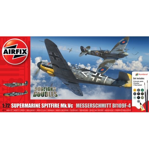 AX50194 - 1/72 SUPERMARINE SPITFIRE MK.VC VS BF109F-4 DOGFIGHT DOUBLE (PLASTIC KIT)