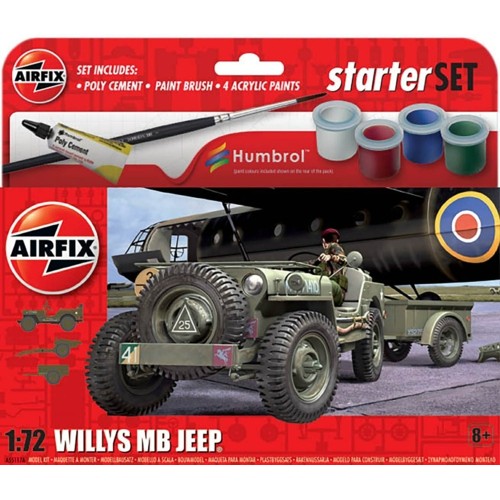 AX55117A - 1/72 HANGING GIFT SET - WILLYS MB JEEP (PLASTIC KIT)