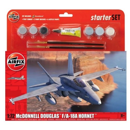 AX55313 - 1/72 LARGE STARTER SET - MCDONNELL DOUGLAS F-18 HORNET (PLASTIC KIT)