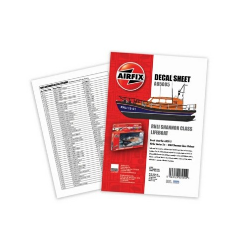 AX65005 - DECAL SHEET - RNLI SHANNON CLASS LIFEBOAT (AX55015)