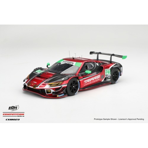 BBRCS18023 - 1/18 FERRARI 296 GT3 NO.023 TRIARSI COMPETIZIONE 2025 IMSA PETIT LE MANS