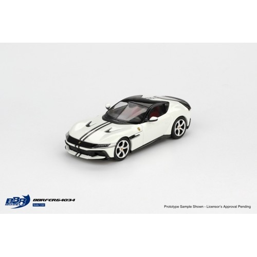 BBRFER64034 - 1/64 FERRARI 12 CILINDRI BIANCO AVUS BBRFER64034 - 1/64 FERRARI 12 CILINDRI BIANCO AVUS