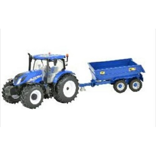 BF43268 - 1/32 NEW HOLLAND T6 TRACTOR WITH TRAILER PLAY SET