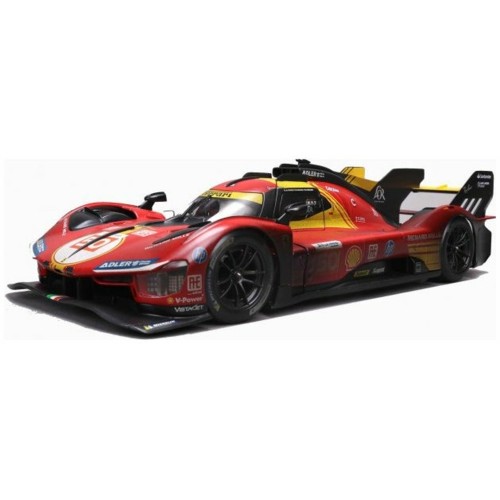 BG16303D-VET - 1/18 FERRARI 499P 3.0L TURBO V6 AF CORSE NO.50 1S 24H LE MANS (AFTER RACE) 2024 W/SHOWCASE