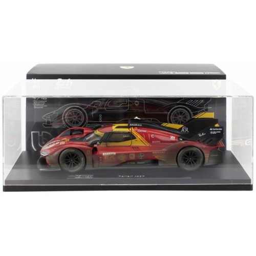 BG16312D - 1/18 FERRARI 499P 3.0L TURBO V6 AF CORSE NO.50 - 1ST 24H LE MANS (AFTER RACE) W/CASE