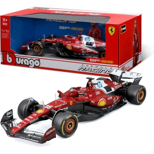 BG16816L - 1/18 FERRARI F1 SF-25 TEAM SCUDERIA FERRARI NO.16 CHARLES LECLERC - WITH HELMET
