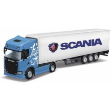BG31468B - 1/43 SCANIA S730 HIGHLINE CAB AND  CONTAINER TRAILER BLUE/WHITE