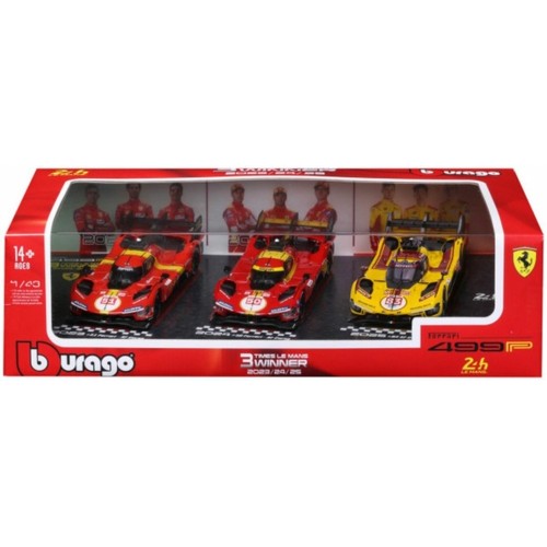 BG36324 - 1/43 FERRARI 499P WINNER 24H LE MANS AF CORSE SET NO.83 2025/ NO.50 2024/ NO.51 2023
