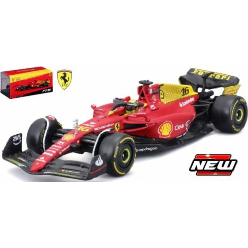 BG36831LM - 1/43 FERRARI F1-75 NO.16 CHARLES LECLERC 2022 WITH HELMET MONZA LIVERY 75TH ANNIVERSARY