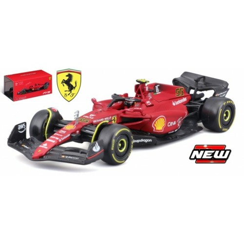 BG36831S - 1/43 FERRARI F1-75 NO.55 2022 (CASE) C.SAINZ - SCUDERIA FERRARI W/HELMET AND SHOWCASE